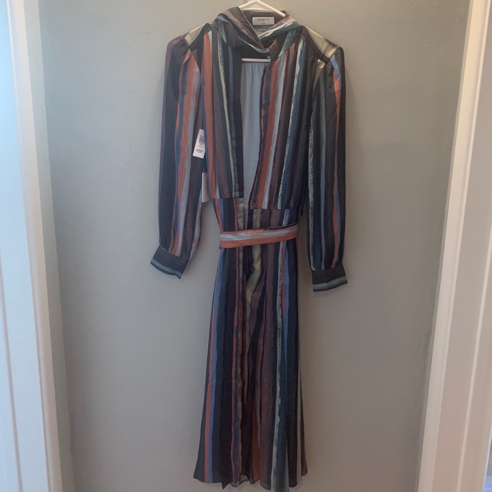 70’s style belted dress from Babaton